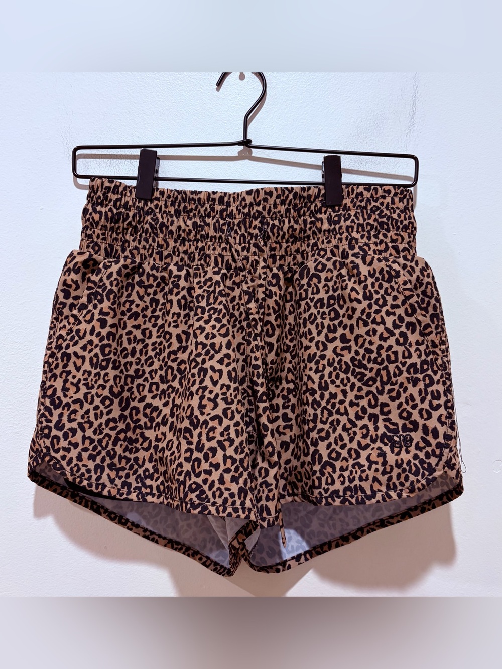 Albion Fit Lunge Shorts - Leopard Print Design - High Waist - Activewear - Small
